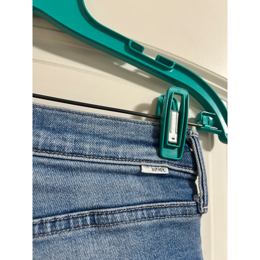 Mother The Tomcat Layover High Rise Straight Leg Jeans Blue Denim Size 26 - Picture 6 of 12
